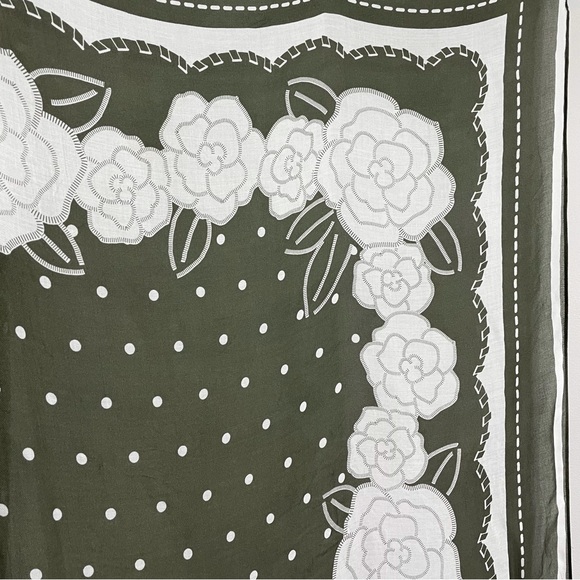 ANNE FONTAINE Adrian Scarf Floral Bamboo & Silk Stole - Picture 6 of 11